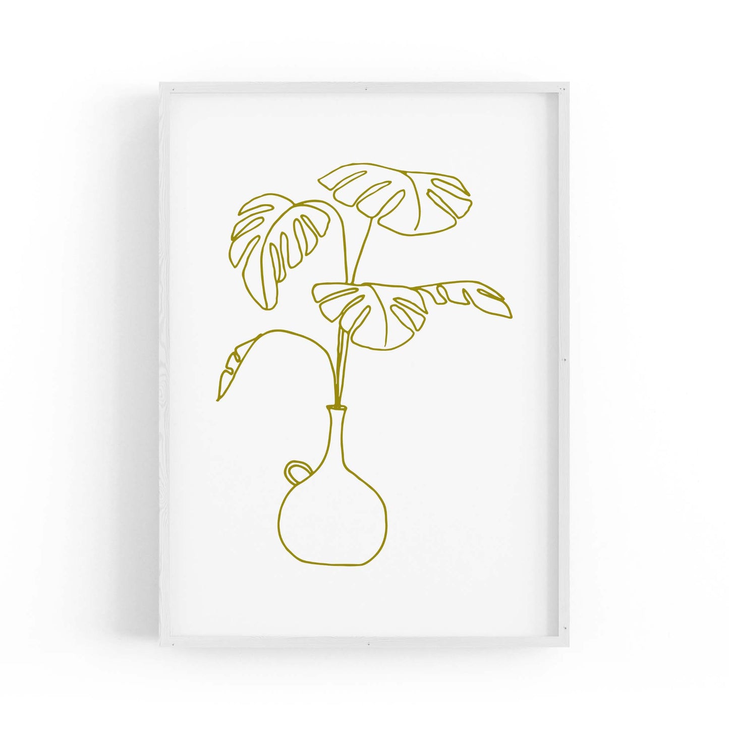 Abstract House Plant Minimal Living Room Wall Art #14 - The Affordable Art Company