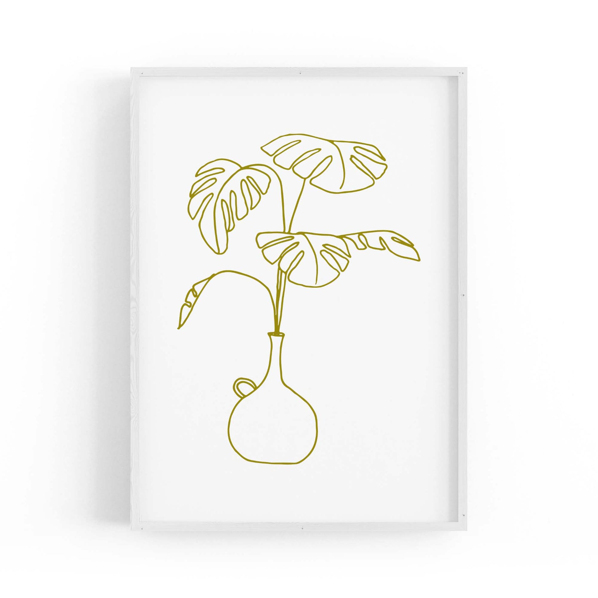Abstract House Plant Minimal Living Room Wall Art #14 - The Affordable Art Company