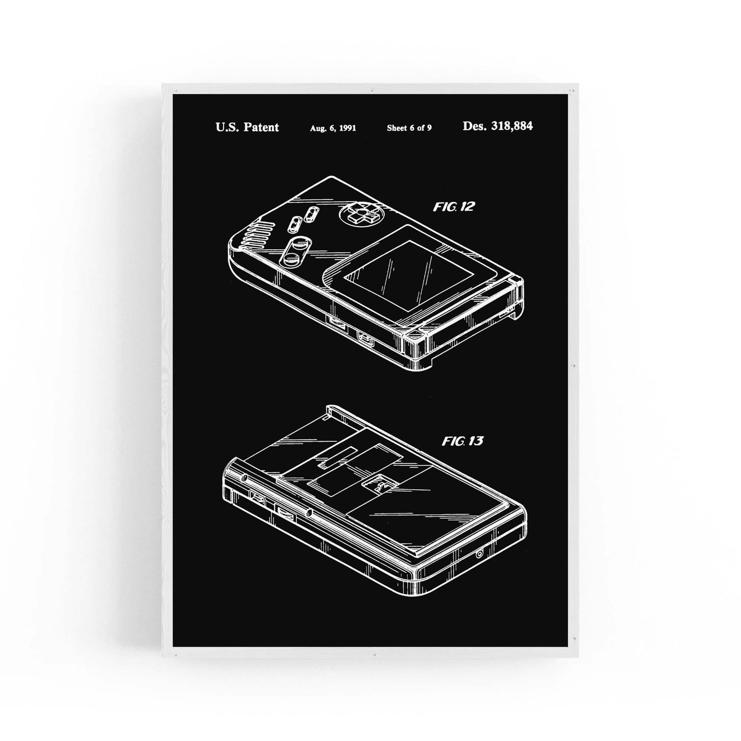 Vintage Game Boy Patent Gift Wall Art #1 - The Affordable Art Company