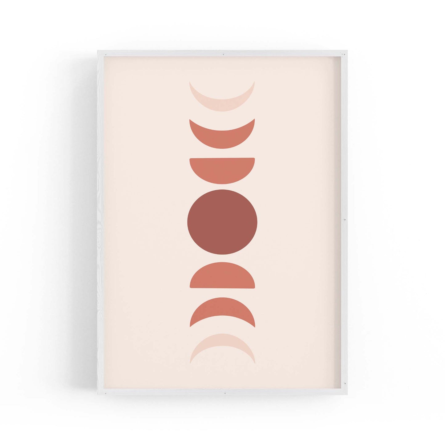 Minimal Moon Phase Retro Pink & Pastel Wall Art #2 - The Affordable Art Company