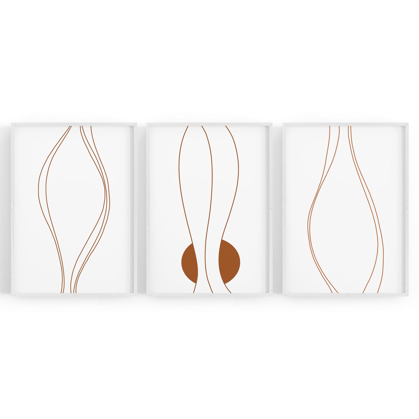 Set of Lines In Motion Abstract Minimal Wall Art #2 - The Affordable Art Company
