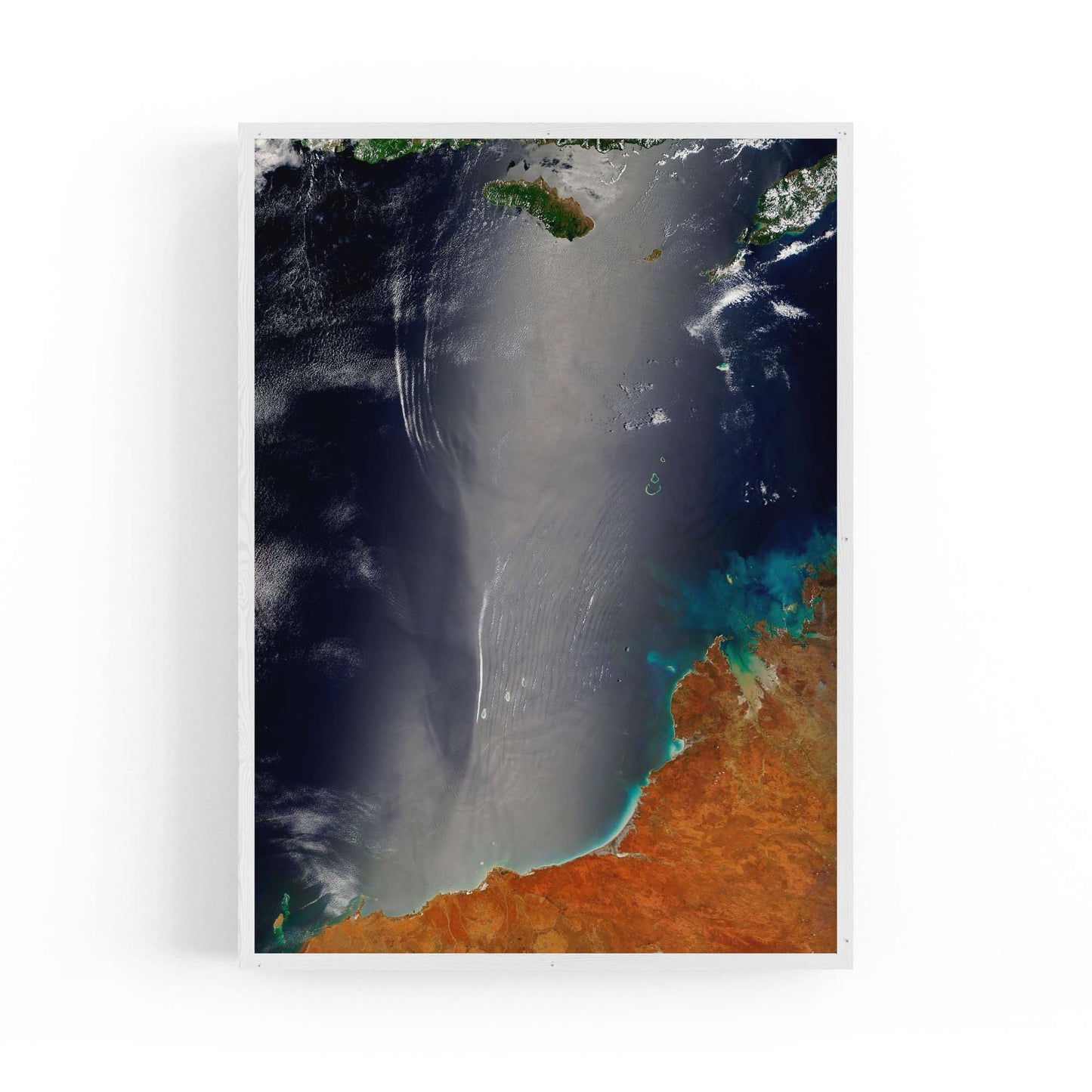 Shark Bay, Australia Satellite Wall Art #2 - The Affordable Art Company