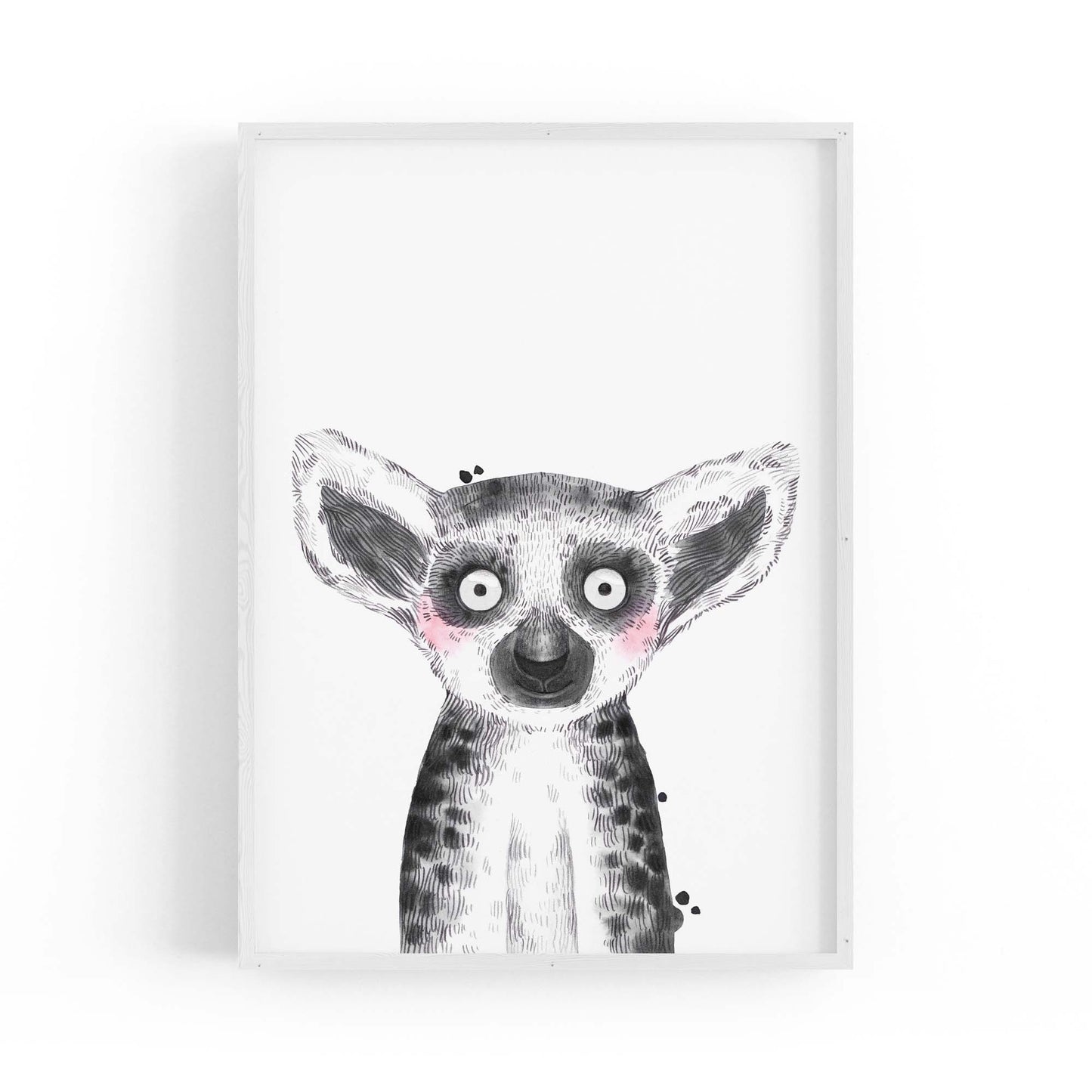 Cute Blushing Baby Possum Nursery Animal Wall Art - The Affordable Art Company