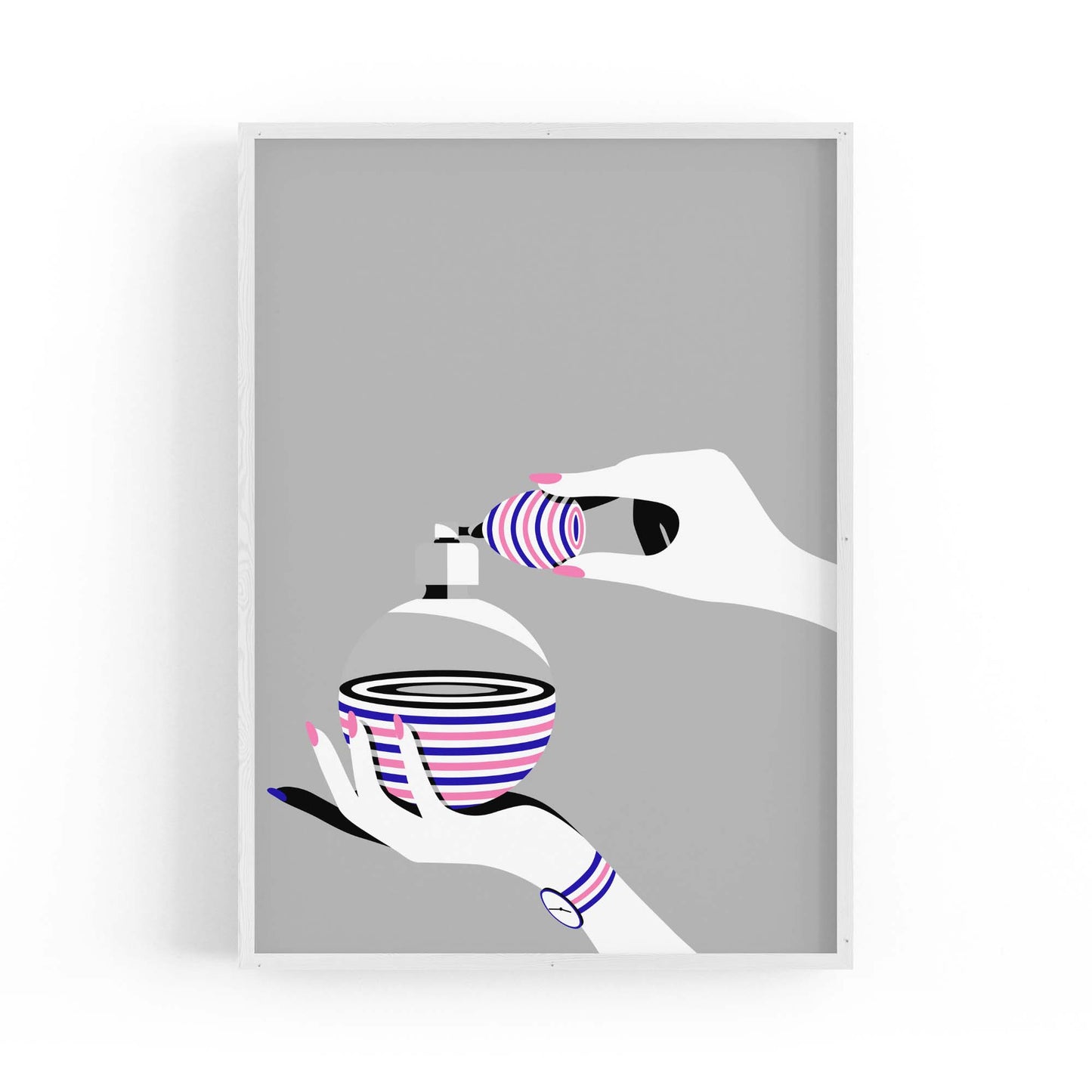 Retro Perfume Bottle Fashion Bedroom Wall Art #1 - The Affordable Art Company