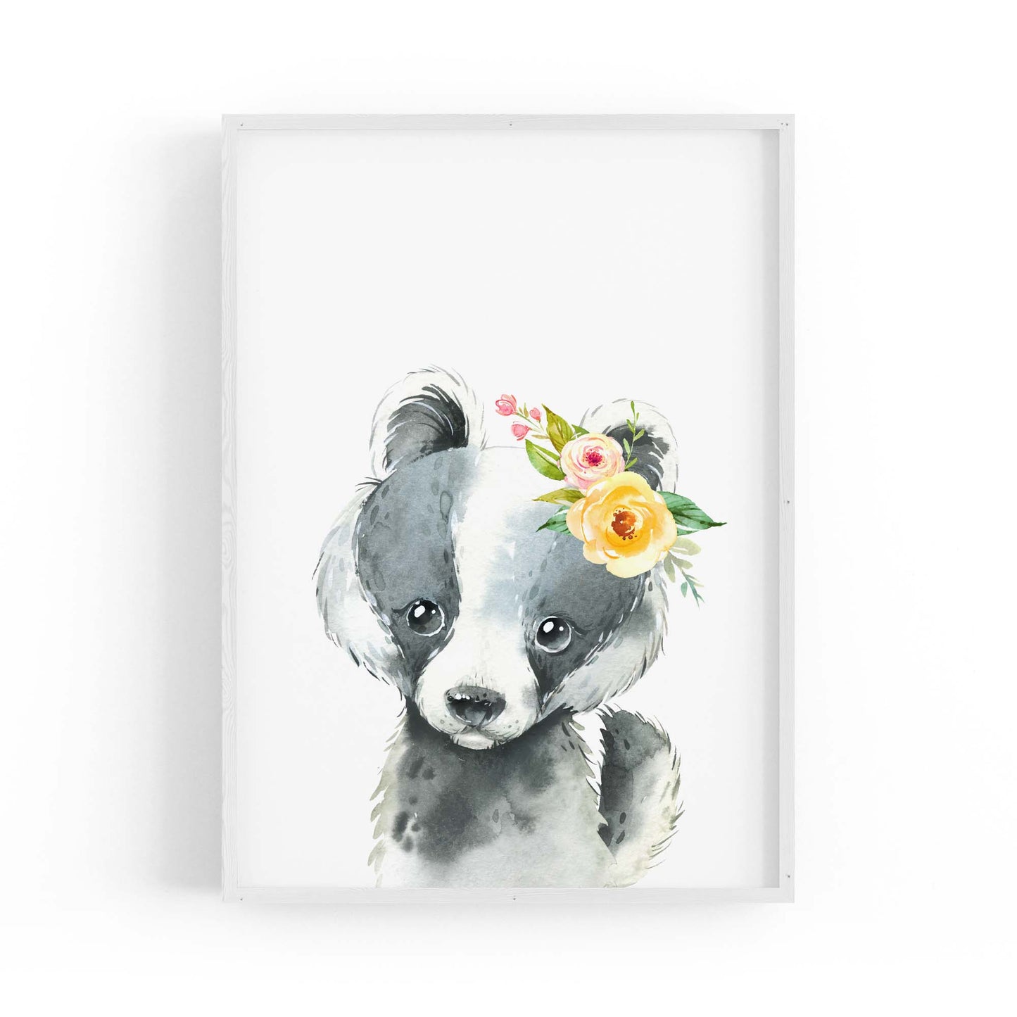 Cute Baby Badger Nursery Animal Gift Wall Art - The Affordable Art Company