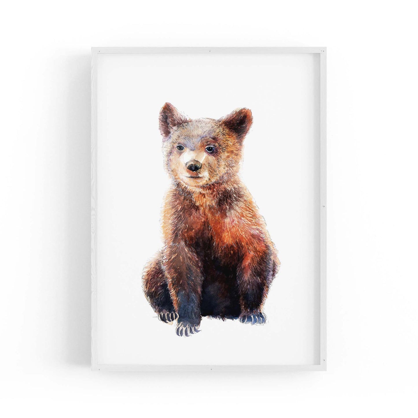 Watercolour Bear Painting Animal Nursery Wall Art - The Affordable Art Company