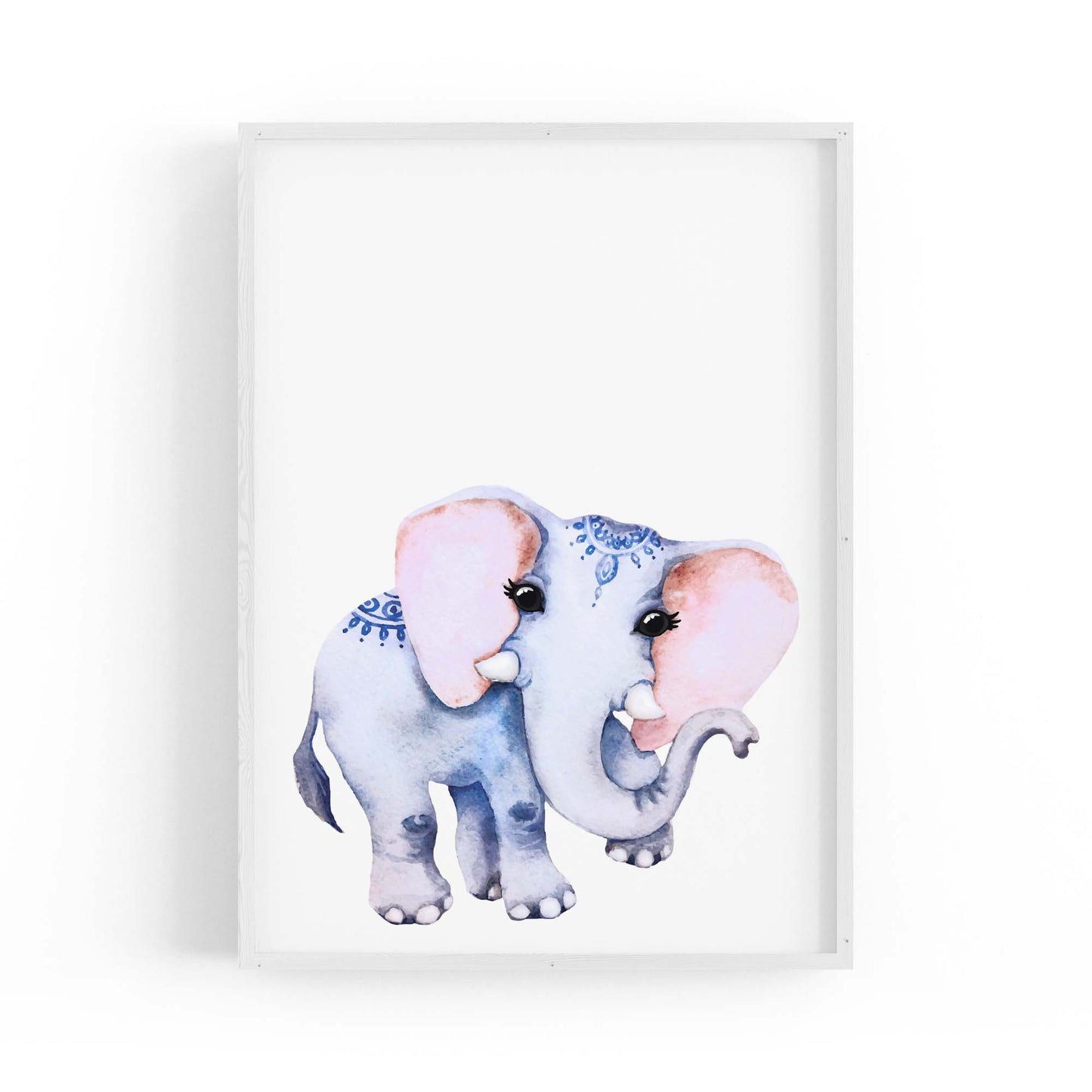 Cute Baby Elephant Nursery Animal Gift Wall Art #1 - The Affordable Art Company