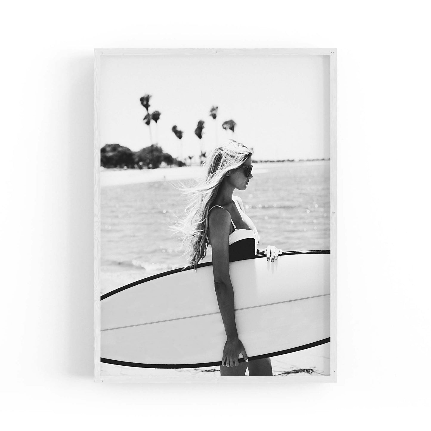 Surfer Girl Fashion Photograph Bedroom Wall Art - The Affordable Art Company