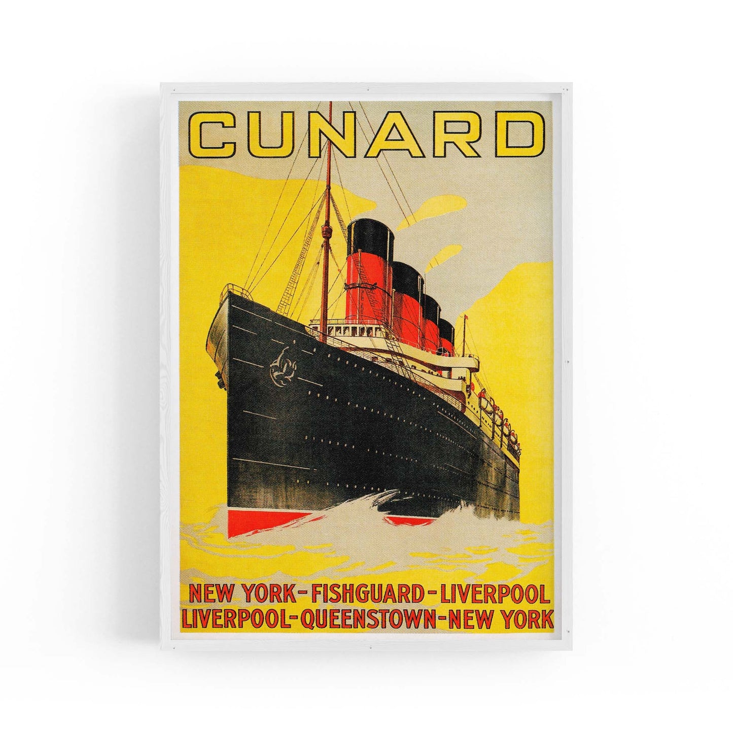 Cunard Line Vintage Shipping Advert Wall Art - The Affordable Art Company