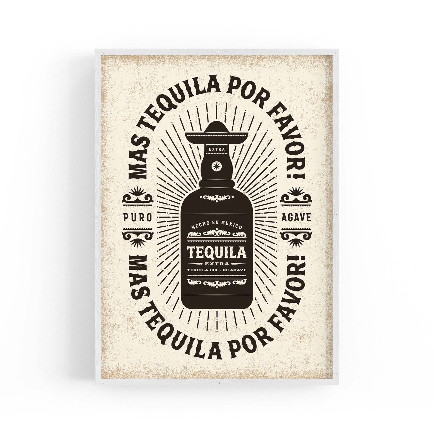 Tequila Vintage Advert Bar Pub Hotel Wall Art - The Affordable Art Company