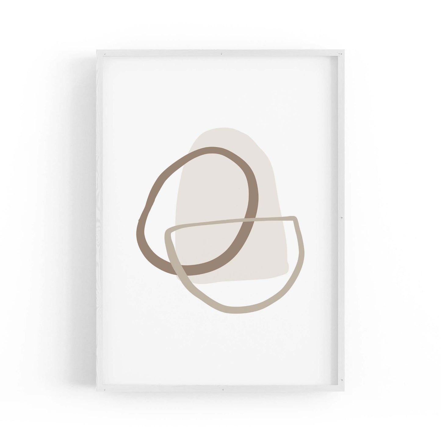 Minimal Black & White Shapes Abstract Wall Art #10 - The Affordable Art Company