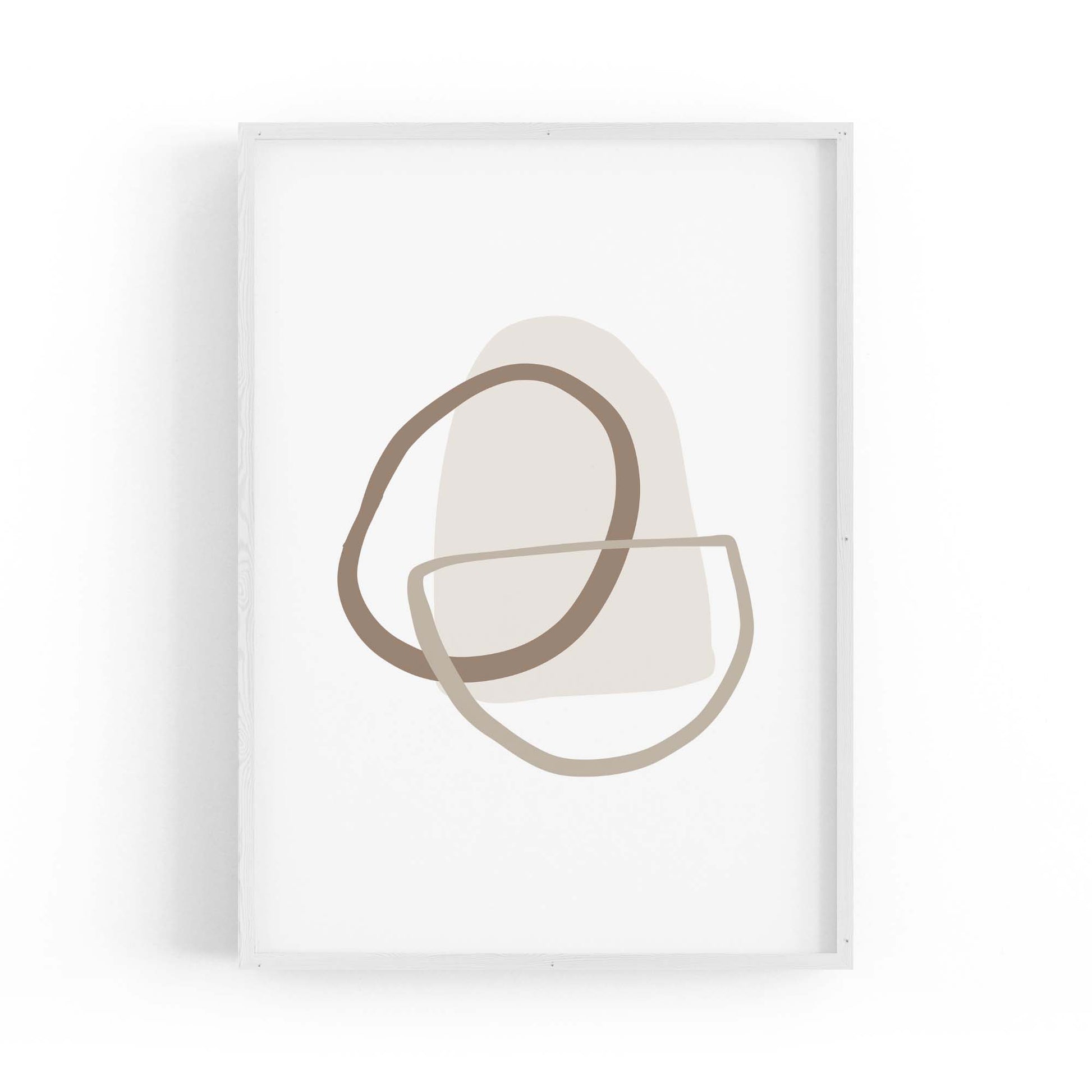 Minimal Black & White Shapes Abstract Wall Art #10 - The Affordable Art Company