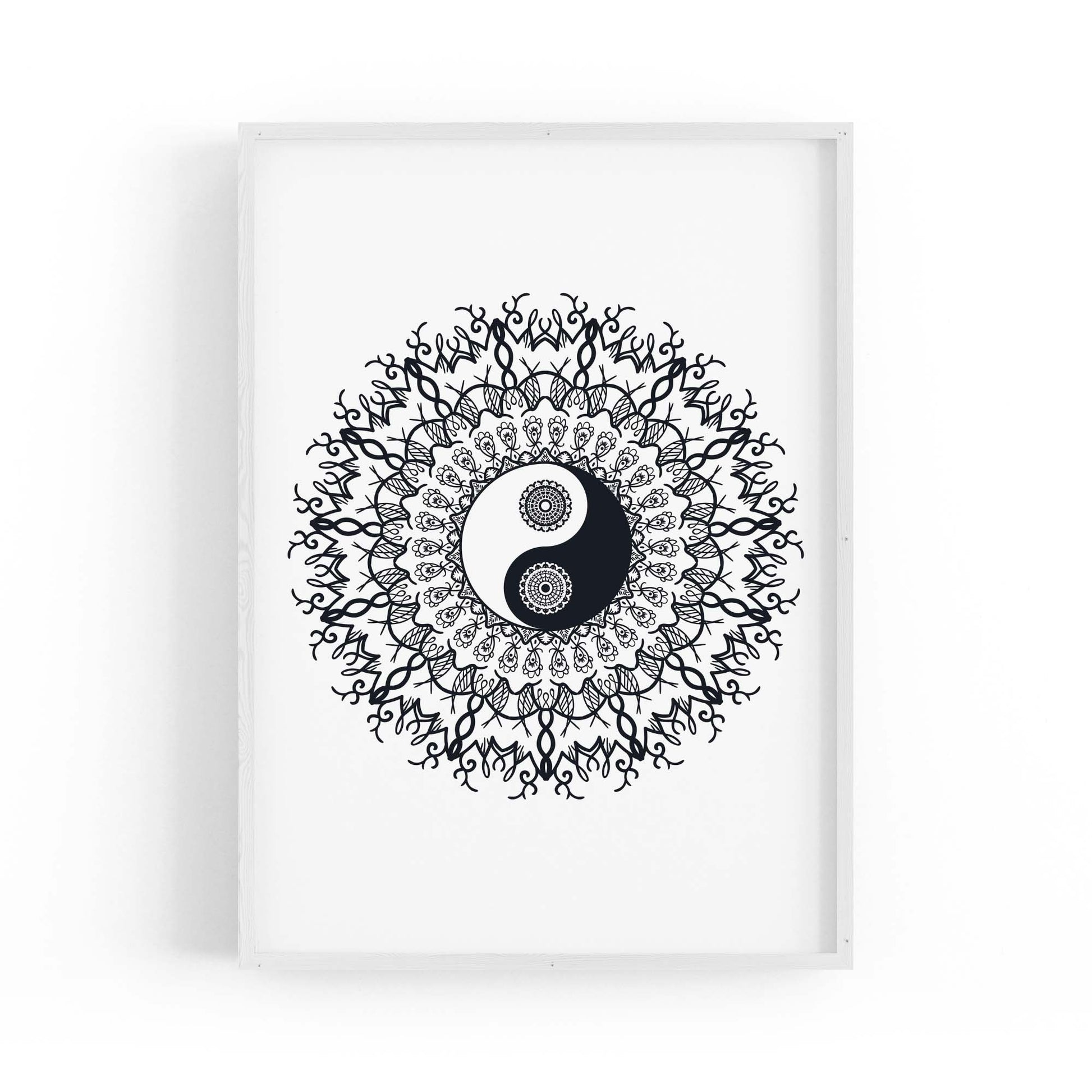 Yin Yang Mandala Calming Yoga Buddist Wall Art #4 - The Affordable Art Company