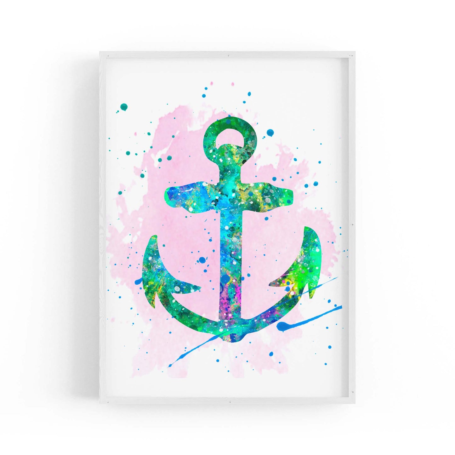 Anchor Painting Nautical Coastal Bathroom Wall Art #3 - The Affordable Art Company