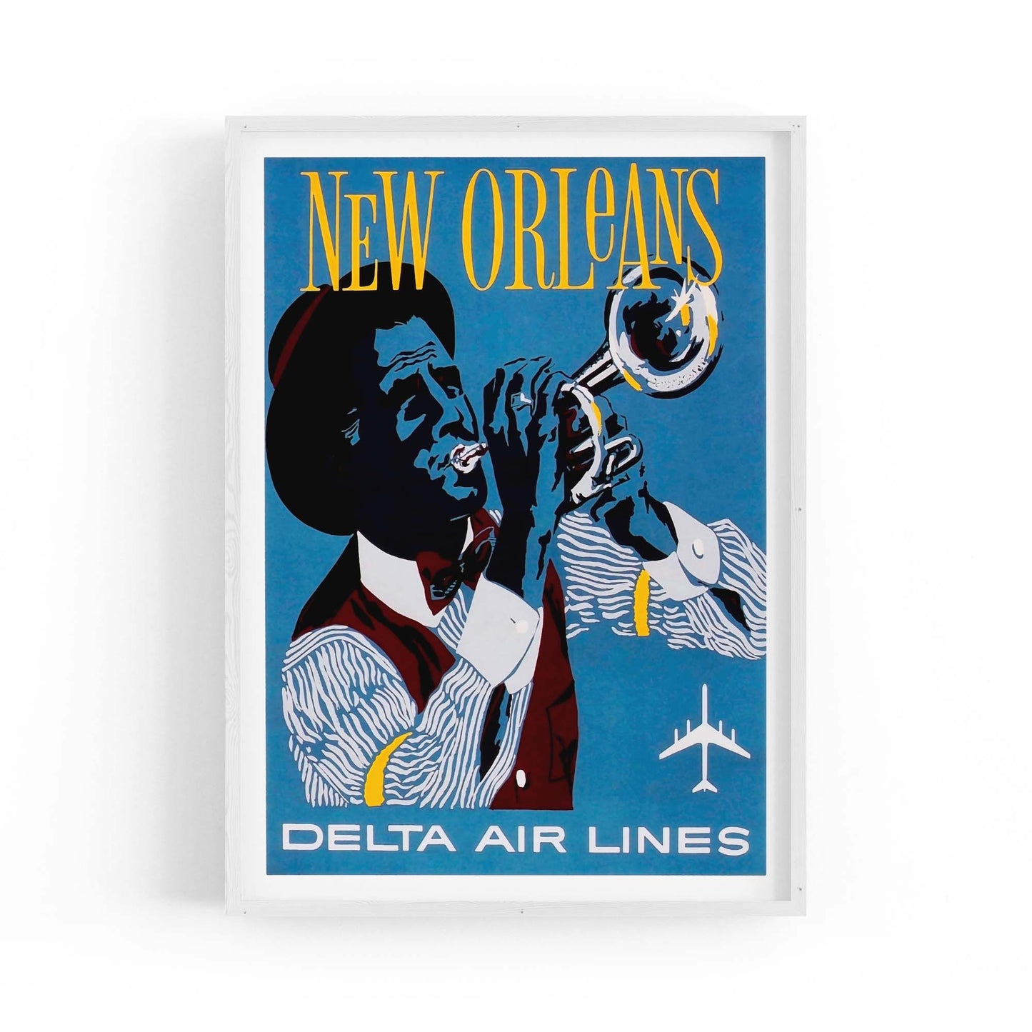 New Orleans USA Jazz Vintage Travel Advert Art - The Affordable Art Company