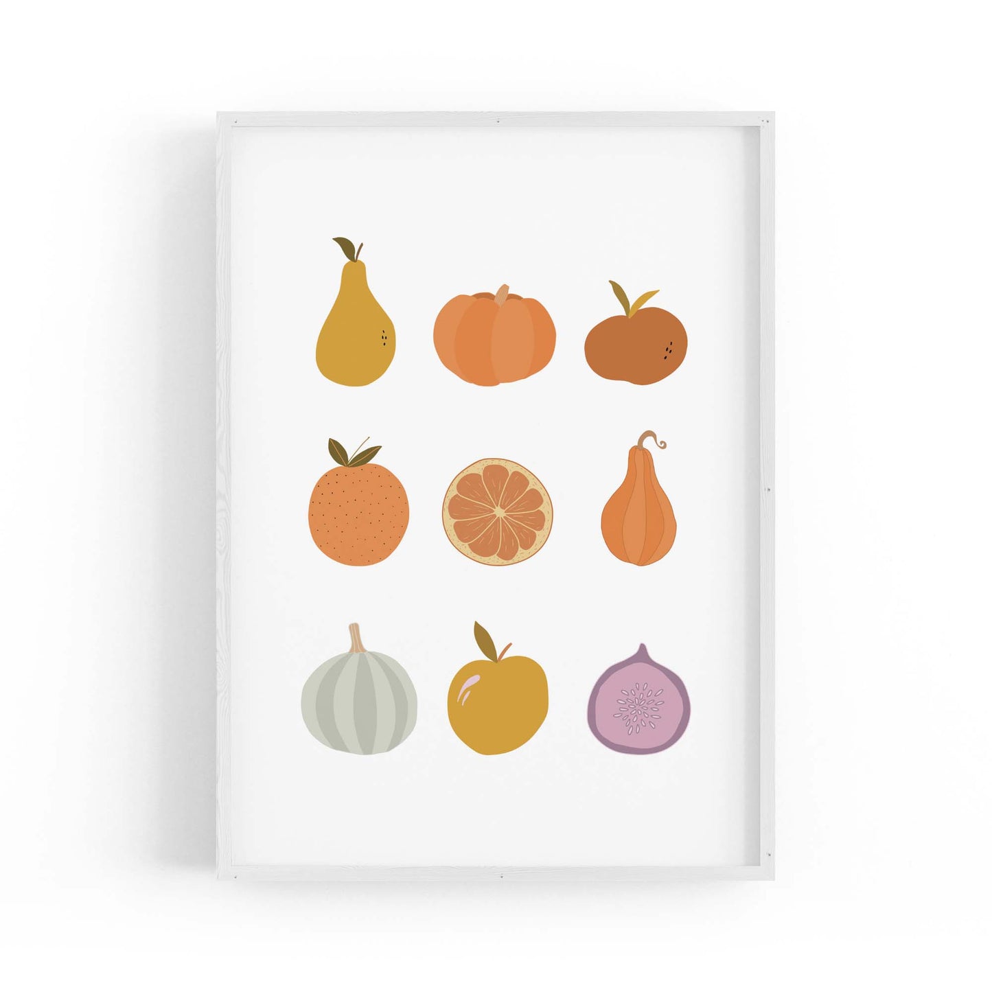 Minimal Fruit Collection Kitchen Food Wall Art - The Affordable Art Company