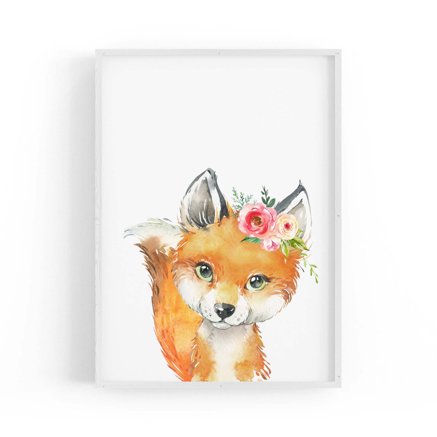 Cute Baby Fox Nursery Animal Gift Wall Art - The Affordable Art Company