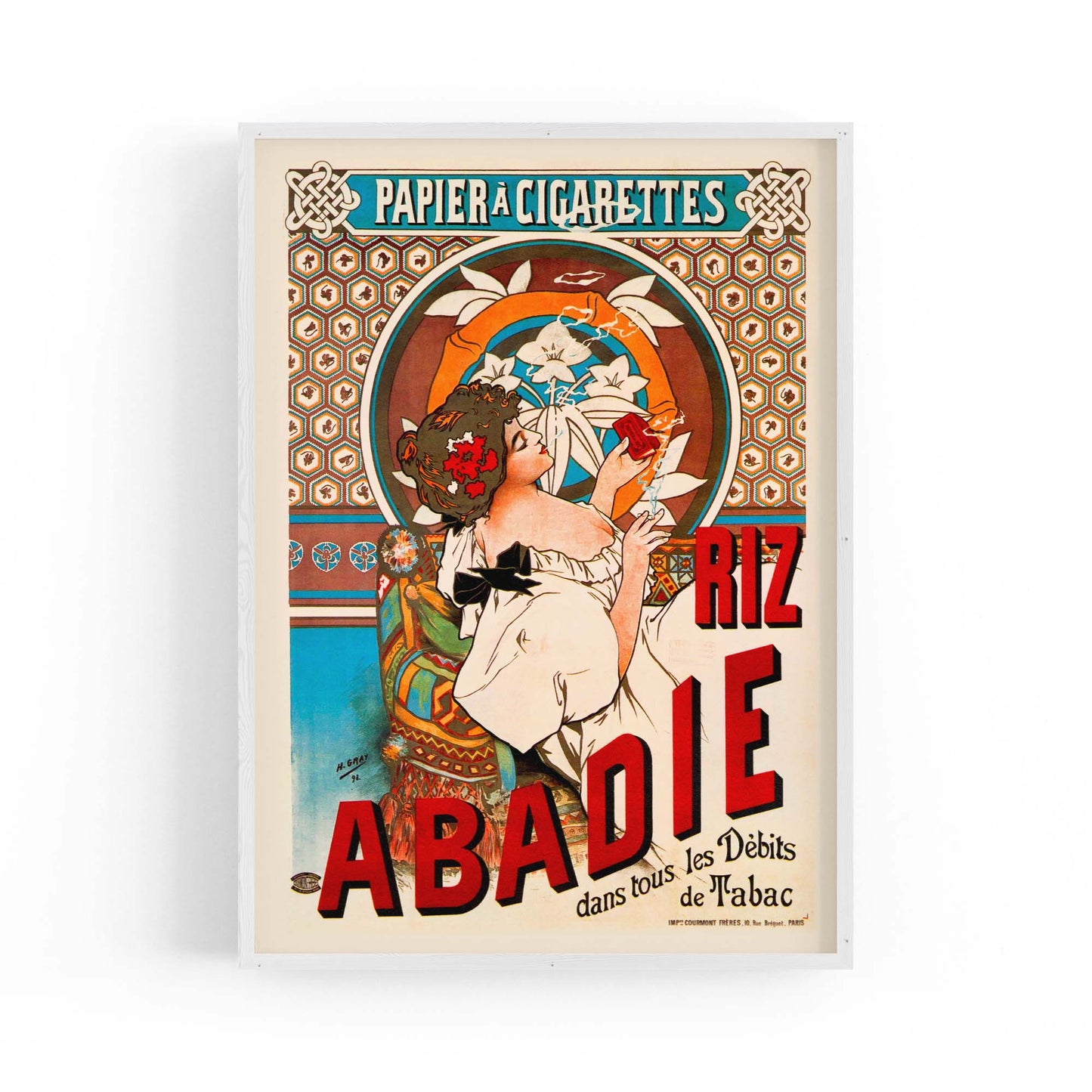 Abadie Cigarette Vintage Advert Wall Art - The Affordable Art Company