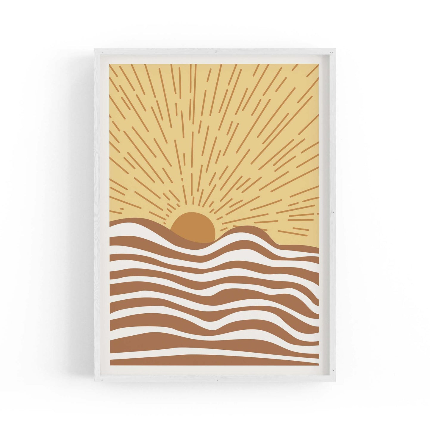 A New Day Sunset Minimal Abstract Wall Art - The Affordable Art Company