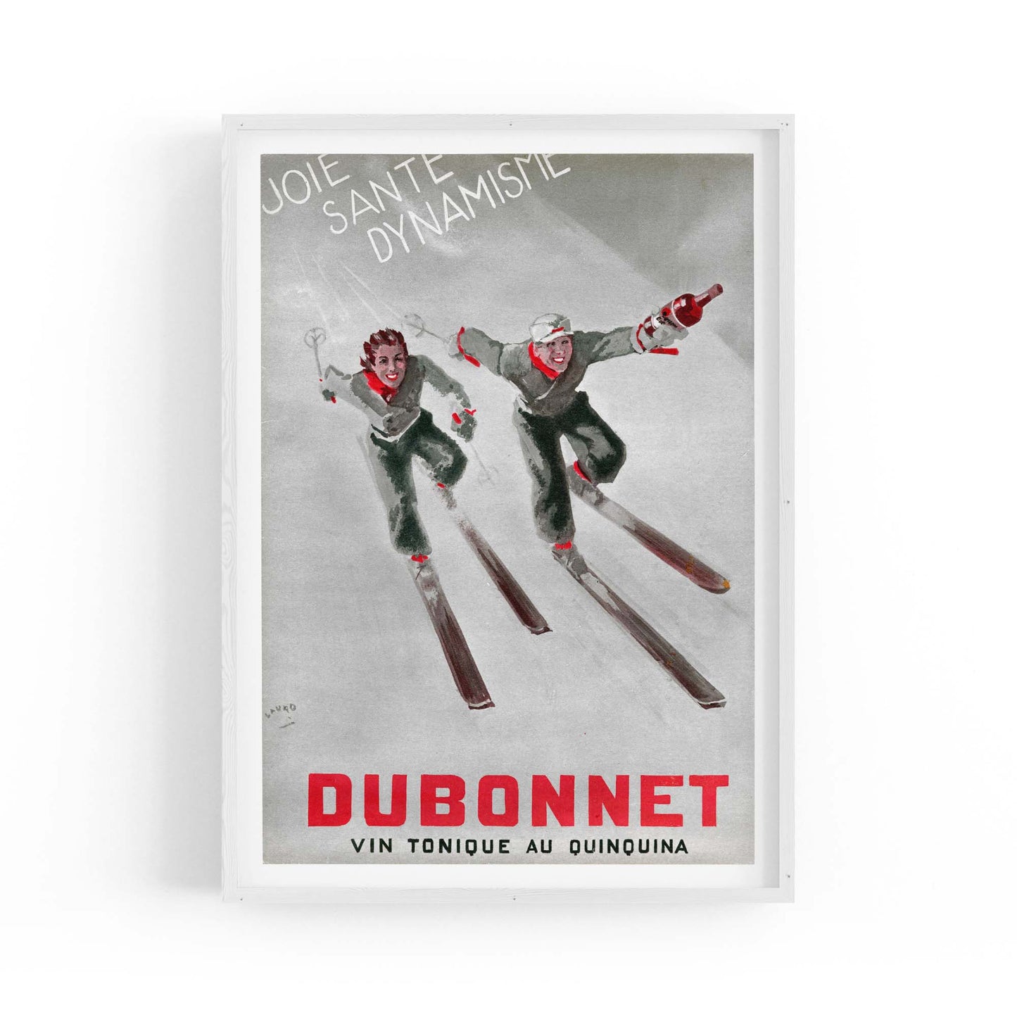 Dubonnet Aperitif Vintage Ski Advert Wall Art - The Affordable Art Company