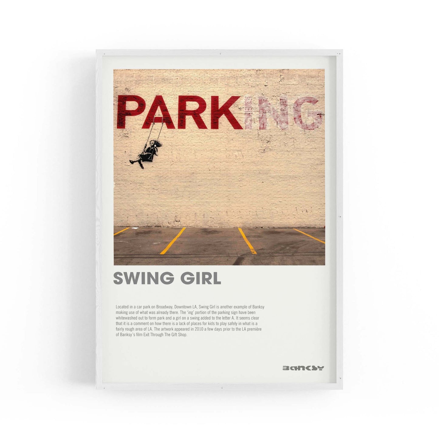 Banksy "Swing Girl" Graffiti Gallery Style Wall Art - The Affordable Art Company