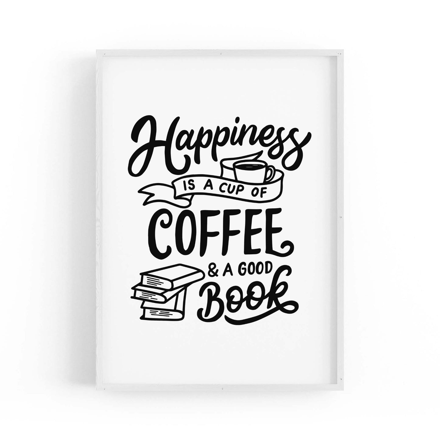 Coffee Quote Minimal Kitchen Cafe Style Wall Art #11 - The Affordable Art Company