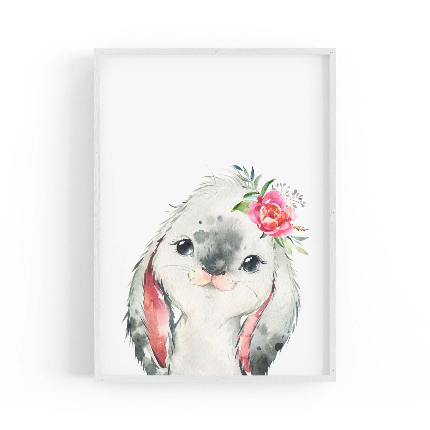 Cute Baby Bunny Rabbit Nursery Animal Wall Art - The Affordable Art Company