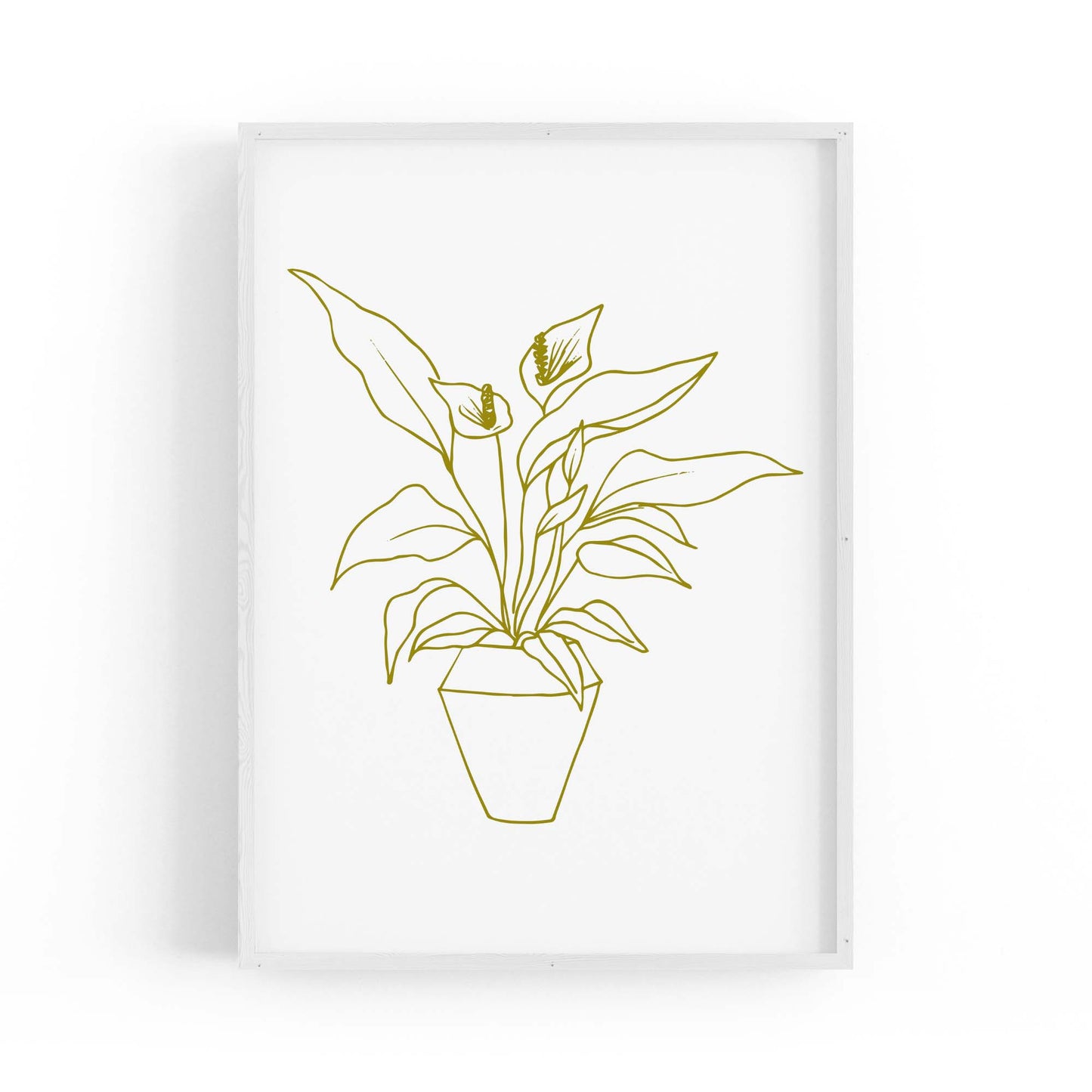 Abstract House Plant Minimal Living Room Wall Art #33 - The Affordable Art Company