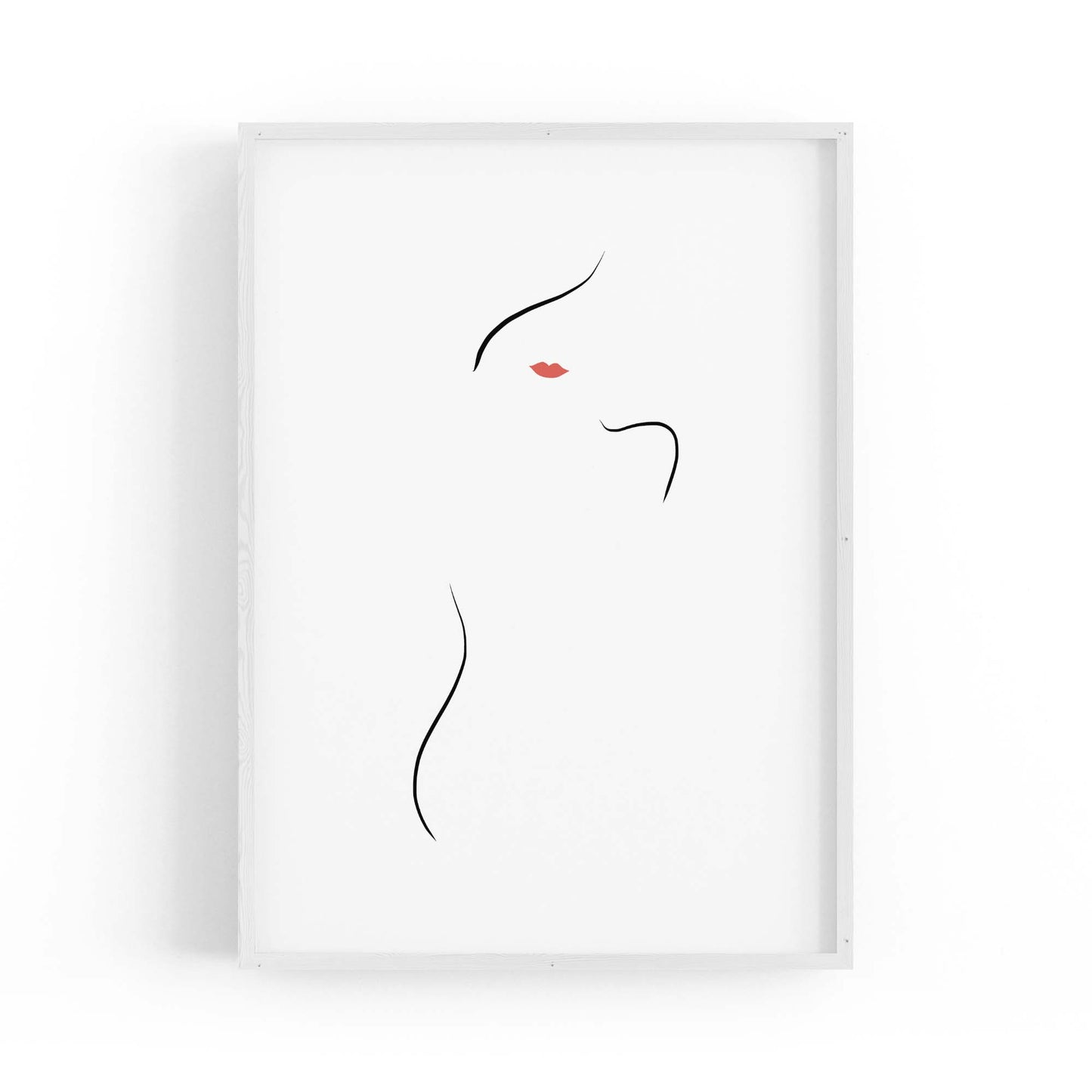 Female Body Nude Minimal Line Drawing Wall Art #2 - The Affordable Art Company