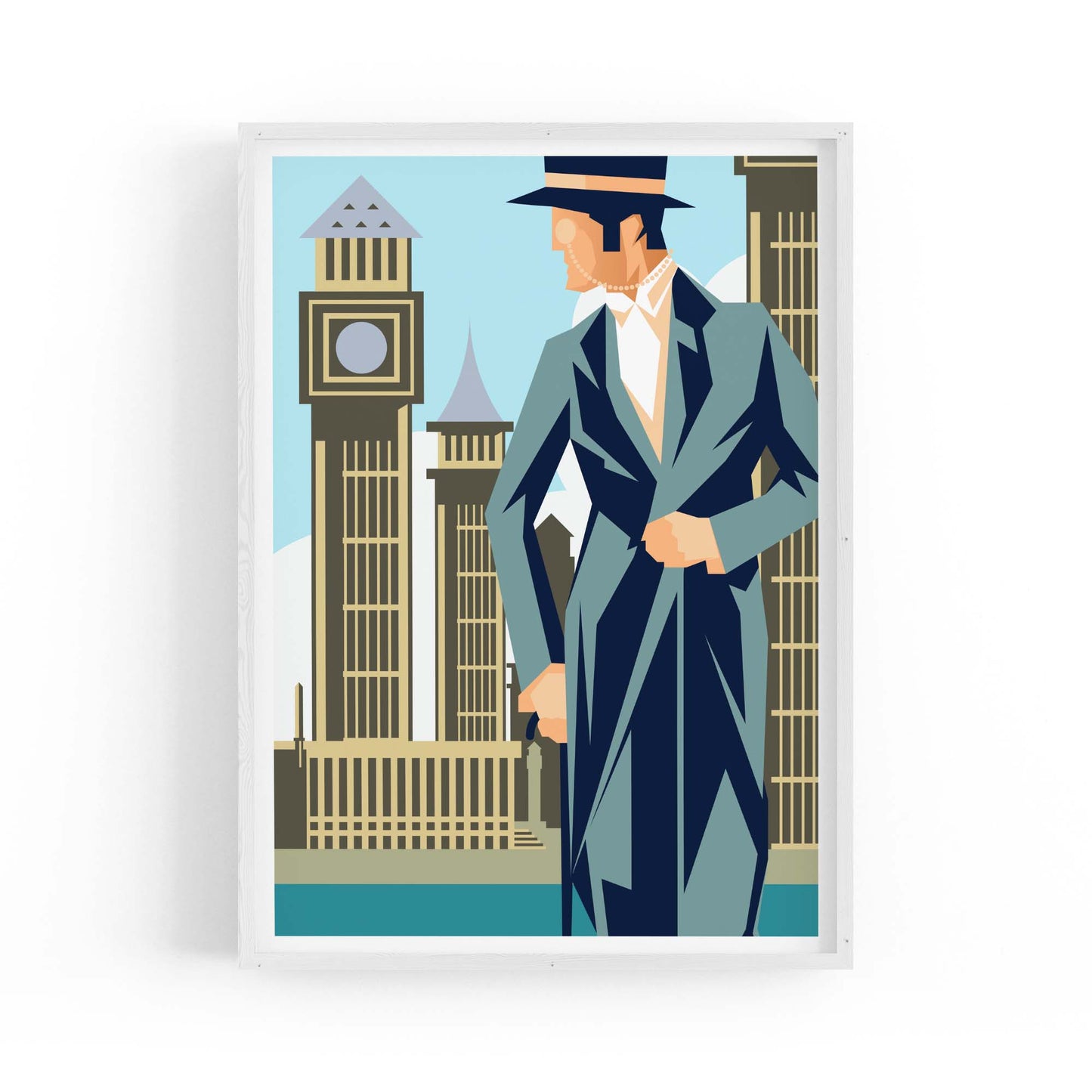 Retro London England Travel Wall Art - The Affordable Art Company