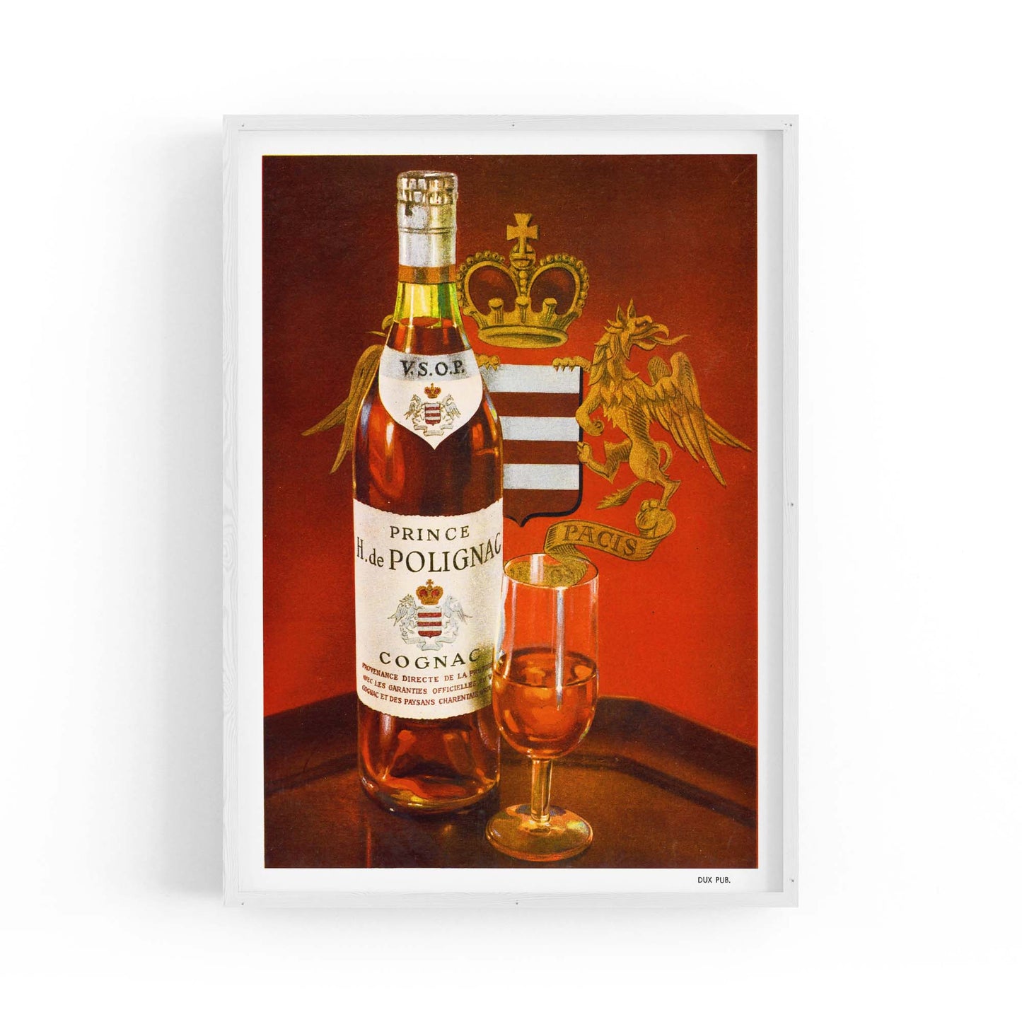 Prince Hubert Cognac Vintage Drinks Advert Wall Art - The Affordable Art Company