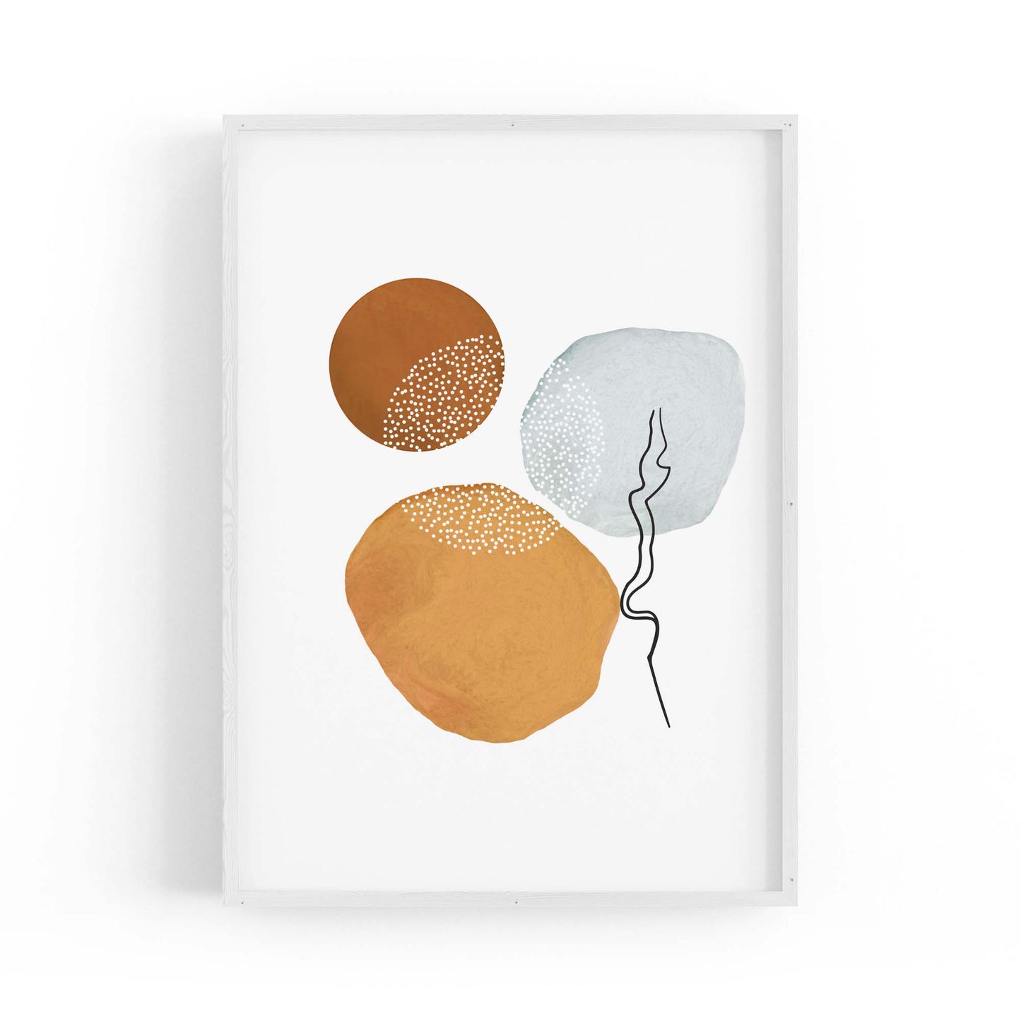 Blue Abstract Painting Minimal Modern Wall Art #15 - The Affordable Art Company