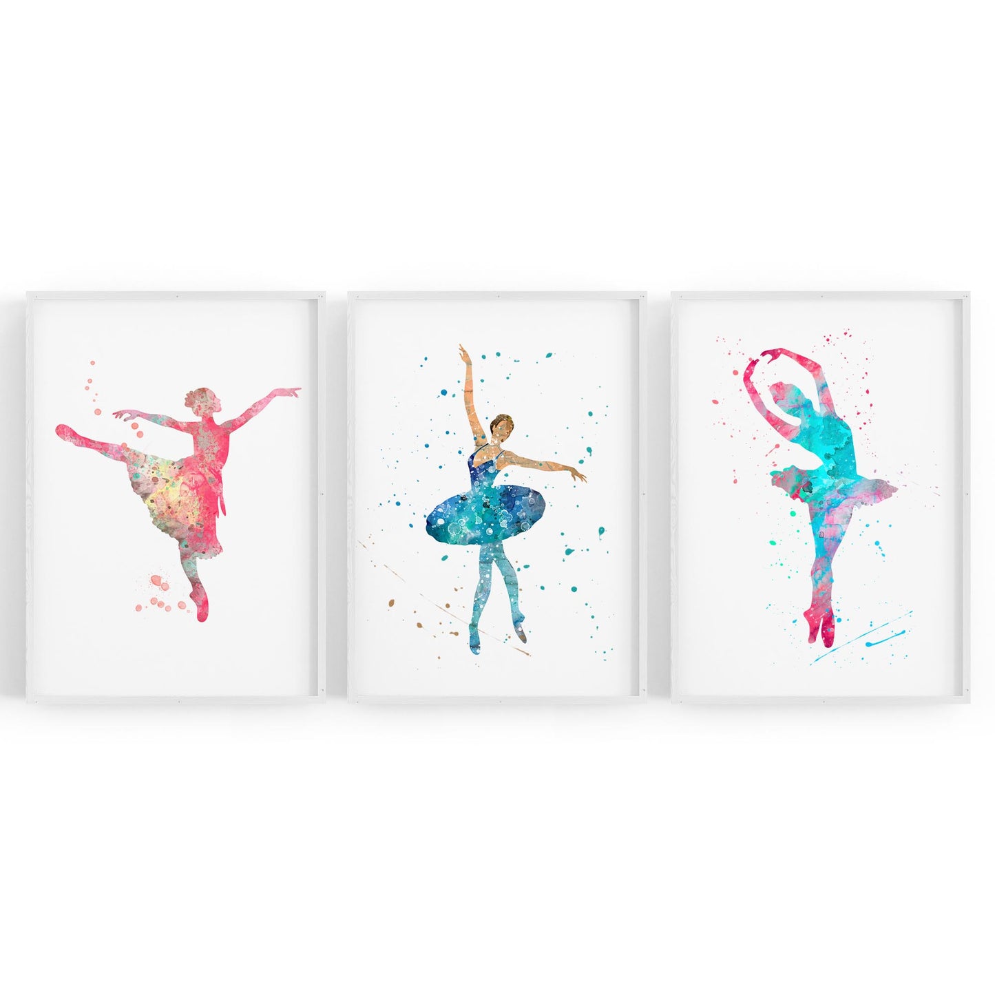 Set of Ballerina Girls Bedroom Ballet Wall Art - The Affordable Art Company
