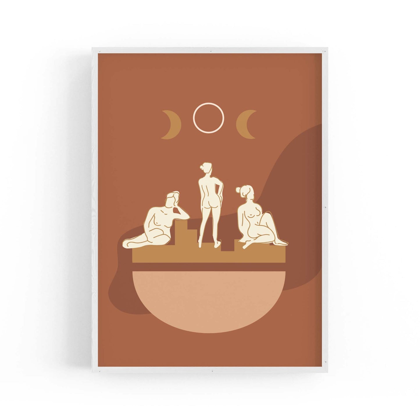 Abstract Greek Goddess Retro Minimal Wall Art #2 - The Affordable Art Company