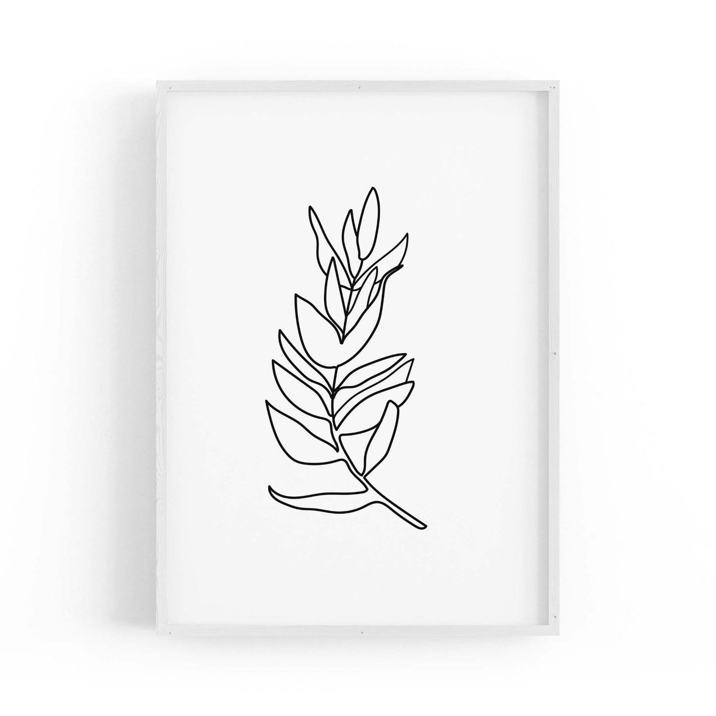 Minimal Branch Line Drawing Plant Nature Wall Art #1 - The Affordable Art Company