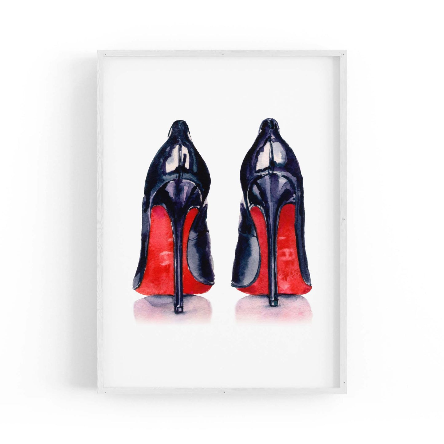 Cute Black Heels Fashion Girls Bedroom Wall Art #1 - The Affordable Art Company