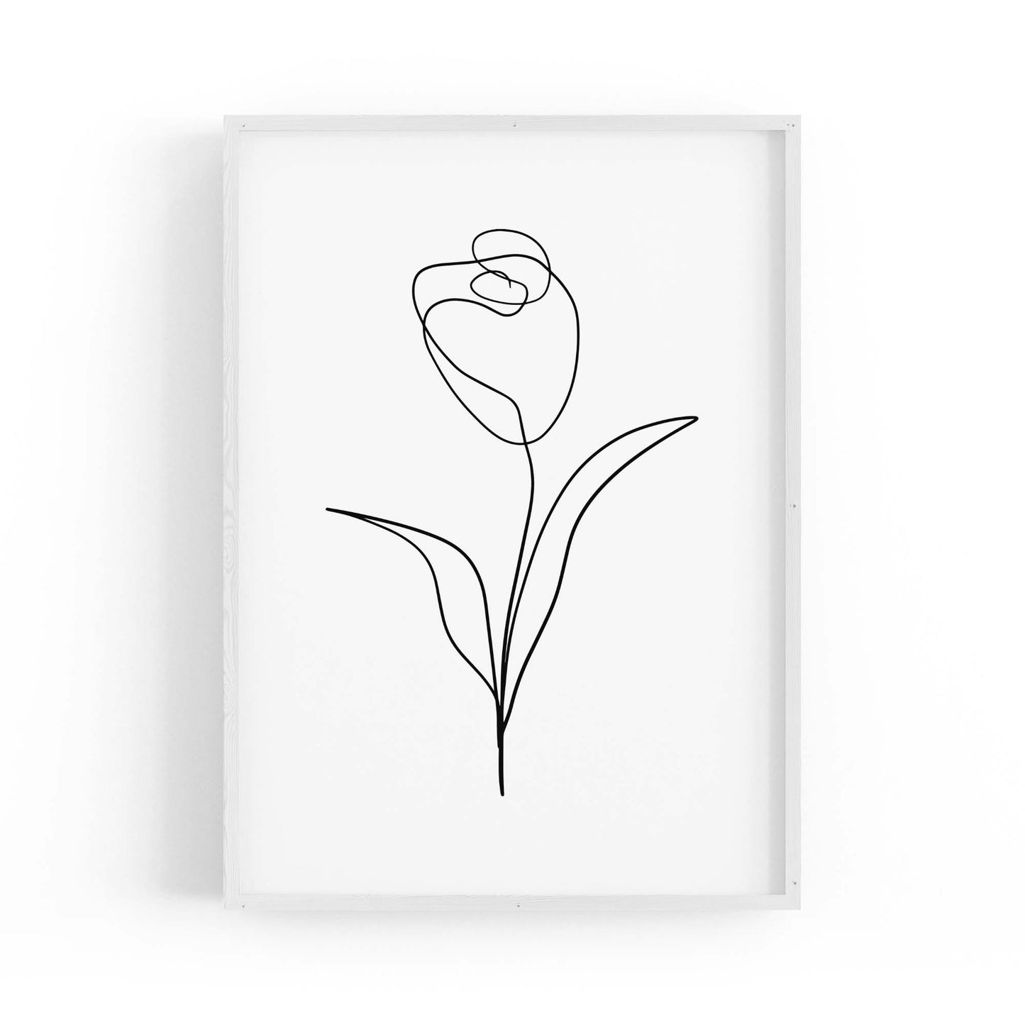 Minimal Floral Drawing Flower Abstract Wall Art #26 - The Affordable Art Company