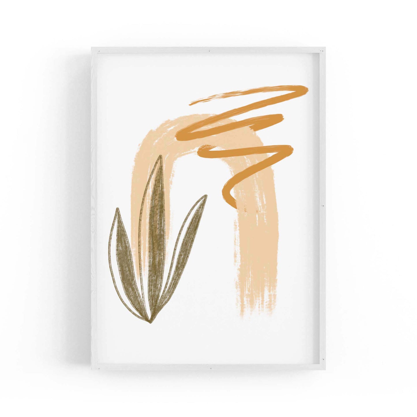 Plant Abstract Minimal Retro Drawing Wall Art #2 - The Affordable Art Company