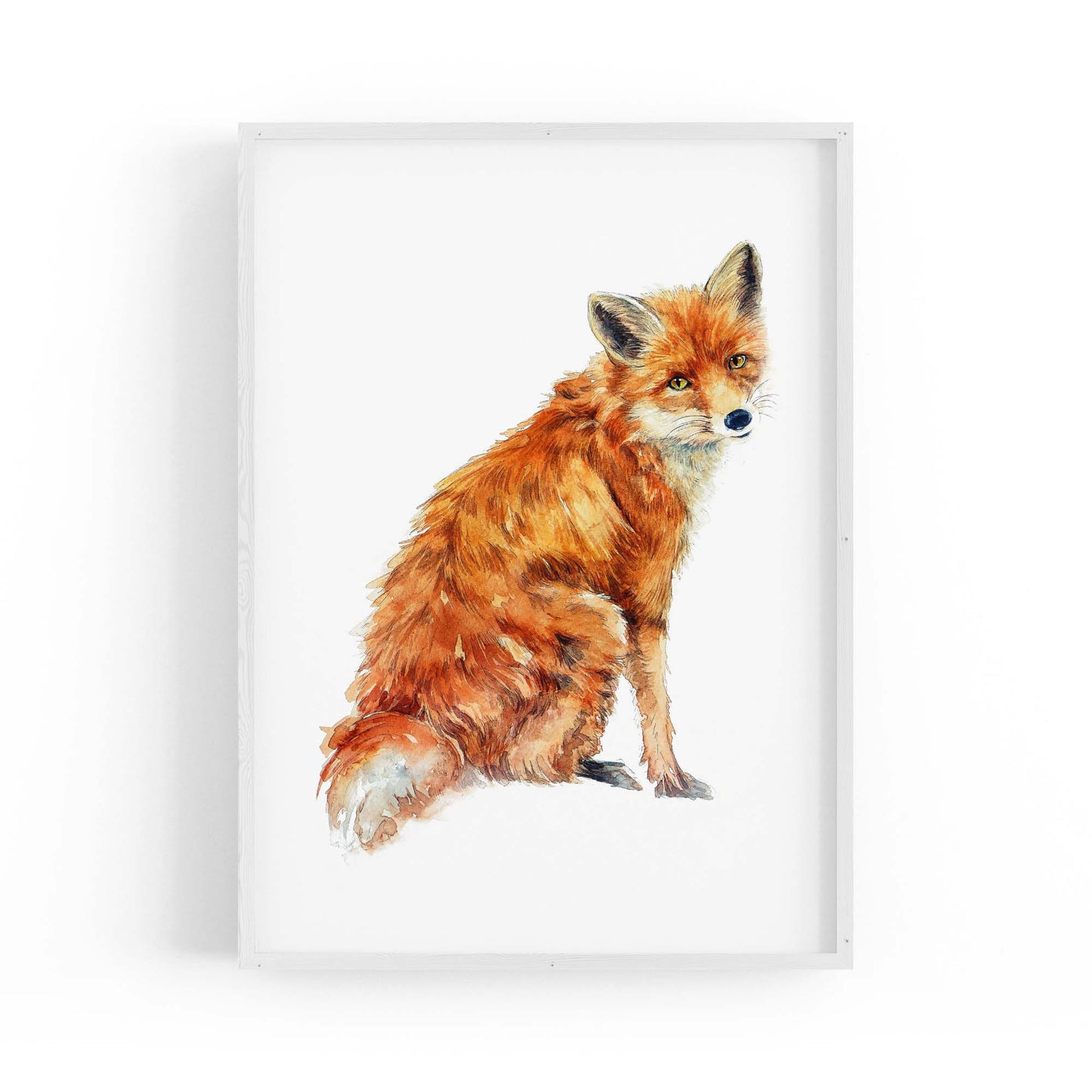 Watercolour Fox Painting Animal Nursery Wall Art - The Affordable Art Company