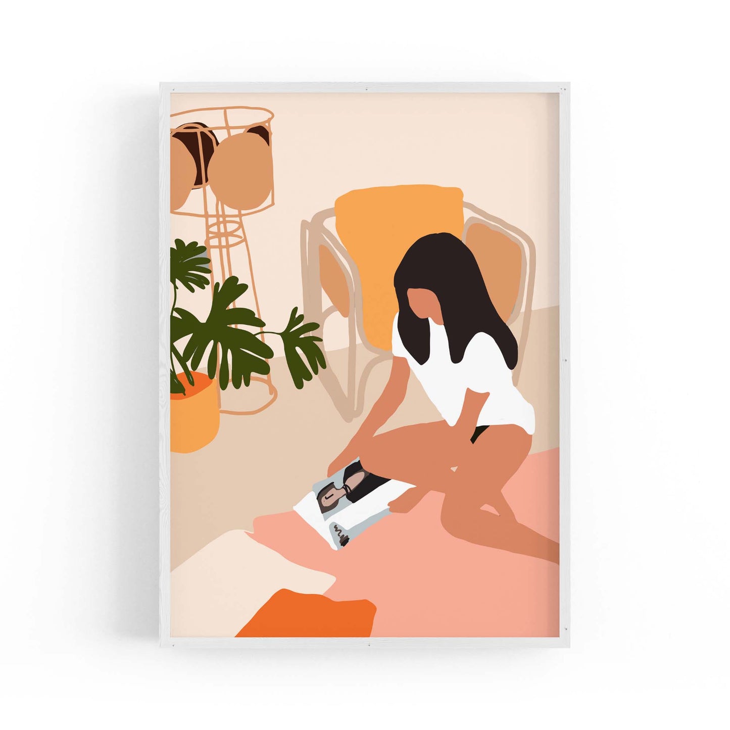 Fashion Minimal Retro Girls Bedroom Wall Art #1 - The Affordable Art Company