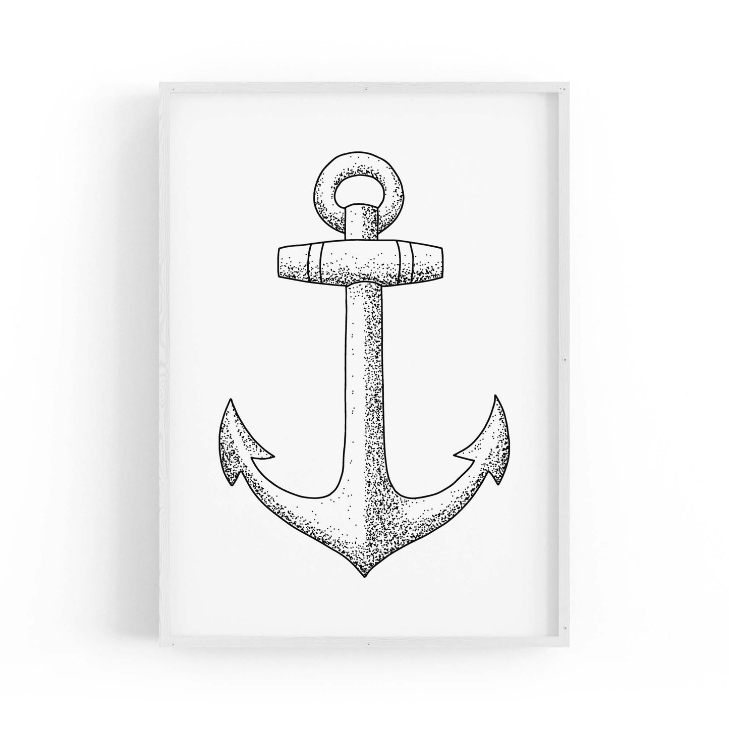 Anchor Drawing Nautical Coastal Bathroom Wall Art #2 - The Affordable Art Company