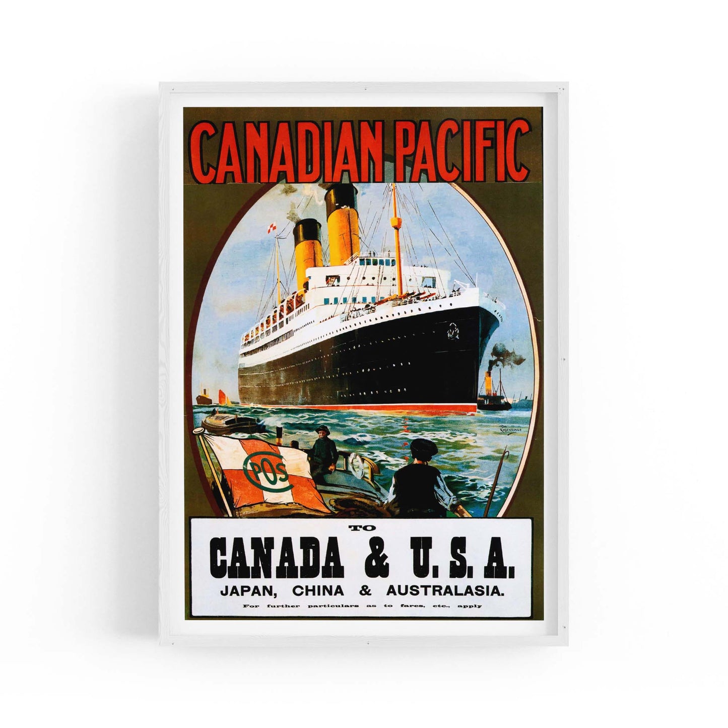 Canadian Pacific Vintage Shipping Advert Wall Art #2 - The Affordable Art Company