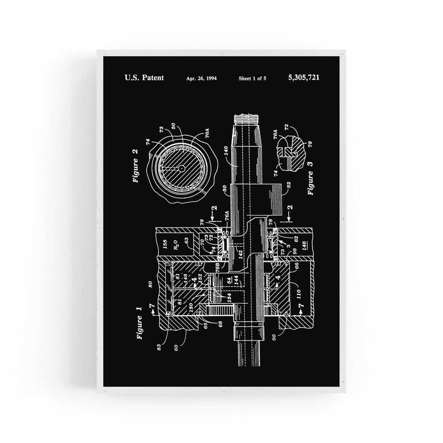 Vintage Rotary Engine Patent Engineering Wall Art #1 - The Affordable Art Company