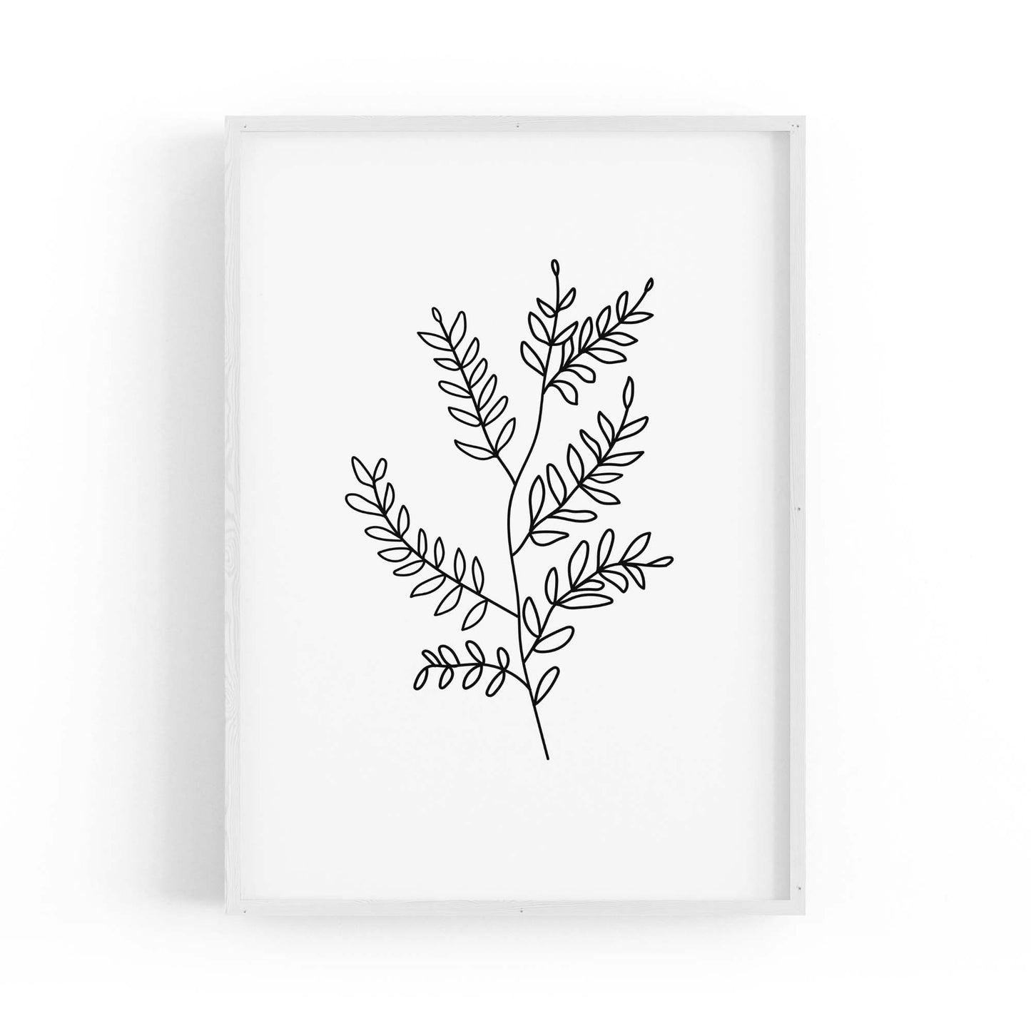 Twig Line Drawing Minimal Plant Wall Art - The Affordable Art Company