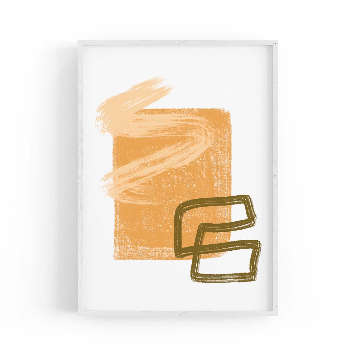Rough Abstract Minimal Painting Line Wall Art #1 - The Affordable Art Company