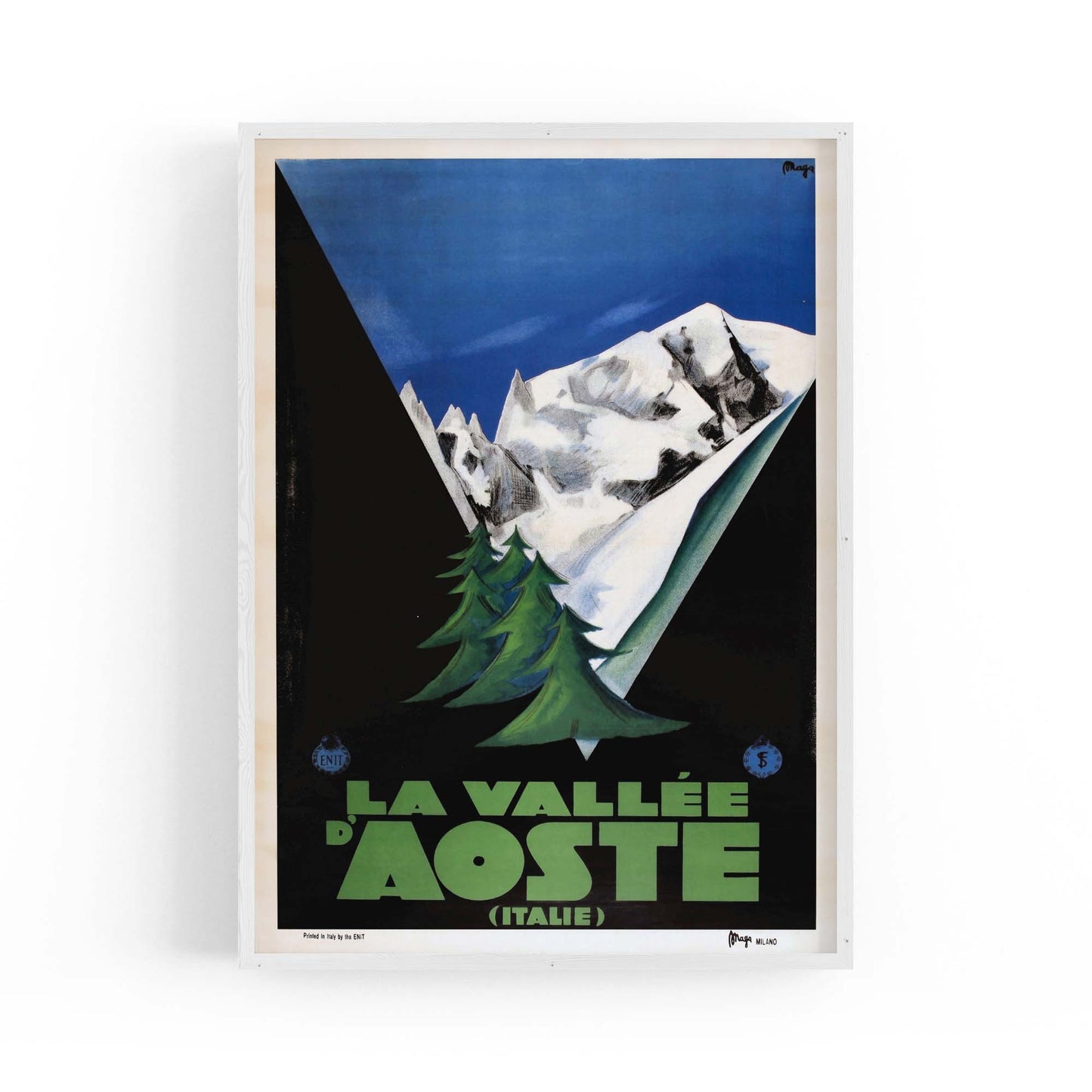 French Alps Tourism Vintage Travel Advert Wall Art - The Affordable Art Company