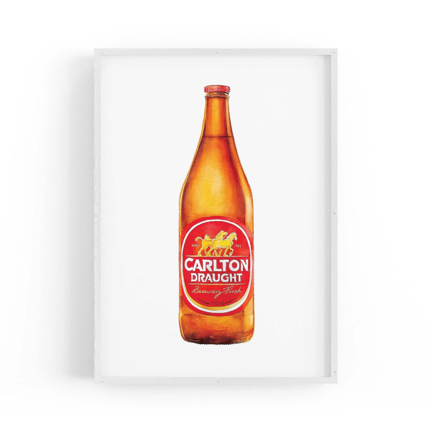 Carlton Draught Longneck Beer Wall Art - The Affordable Art Company