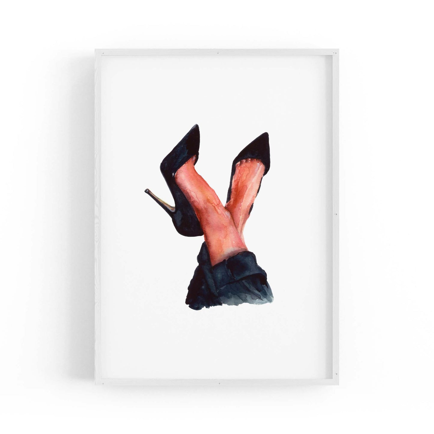 Cute Black Heels Fashion Girls Bedroom Wall Art #3 - The Affordable Art Company