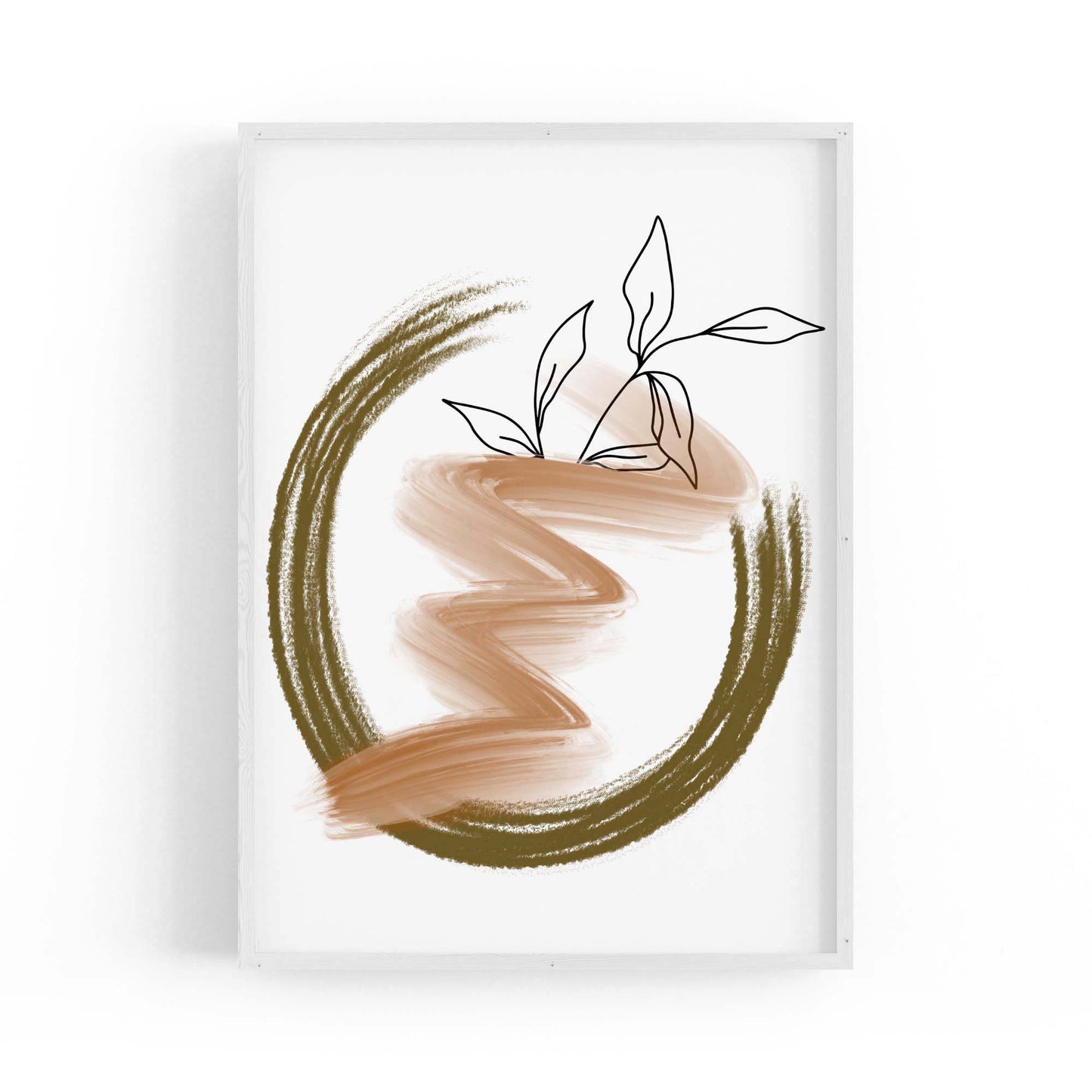 Plant Abstract Minimal Retro Drawing Wall Art #3 - The Affordable Art Company