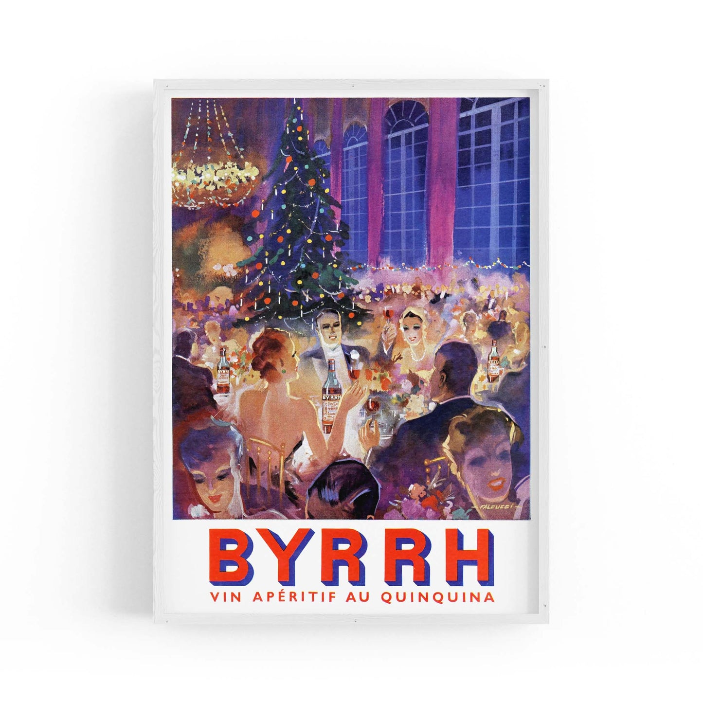 Festive Byrrh Vintage Drinks Advert Wall Art - The Affordable Art Company